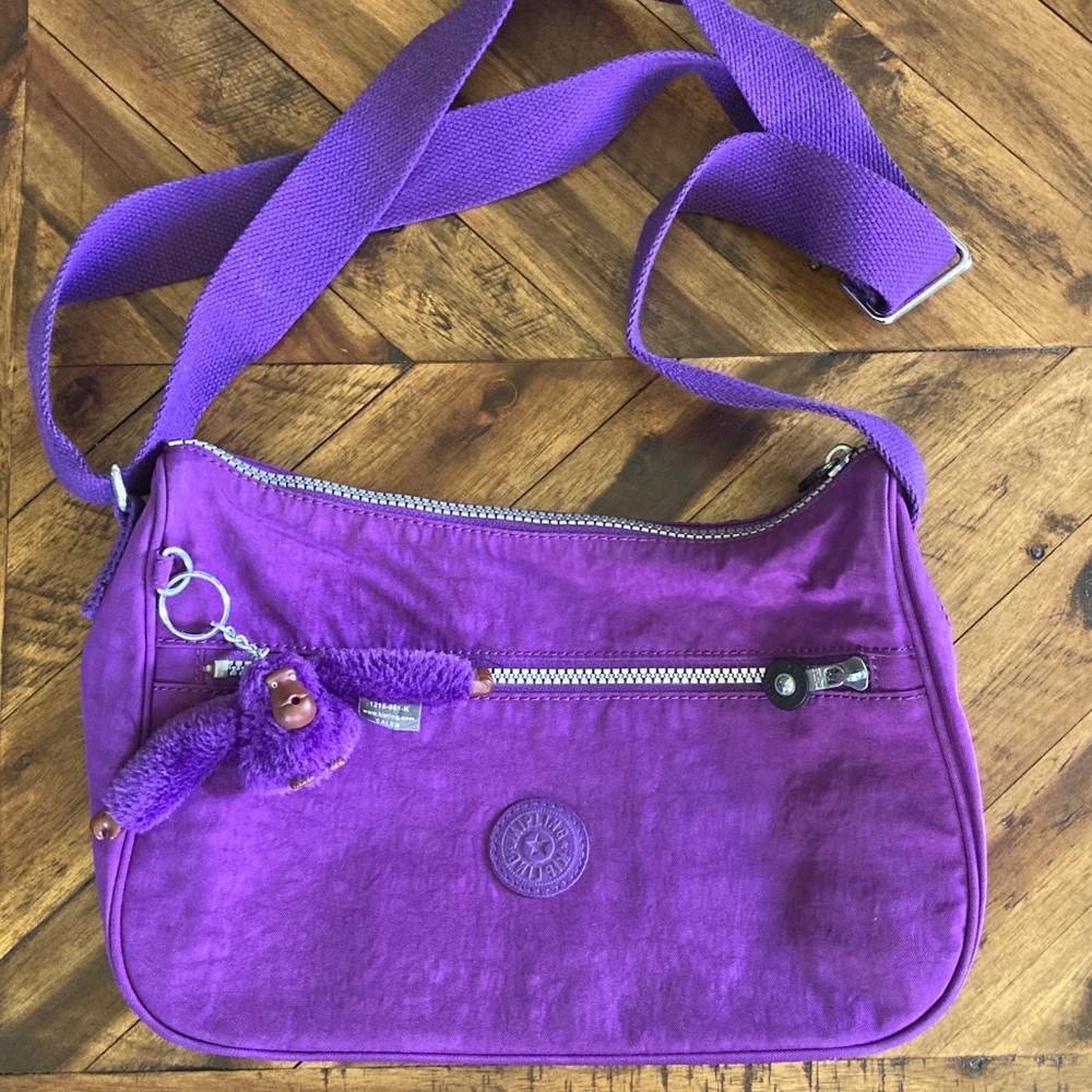 Kipling Purple Crossbody Bag with Keychain